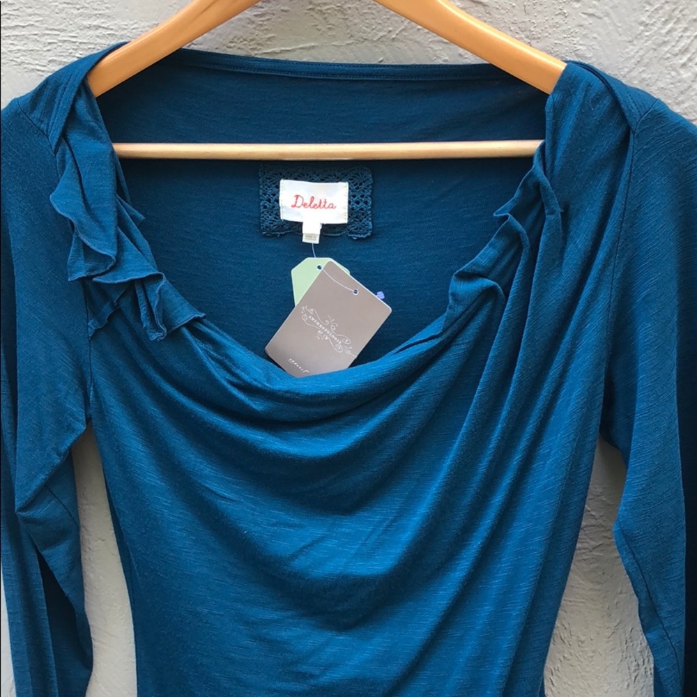 Anthropologie Blue Top